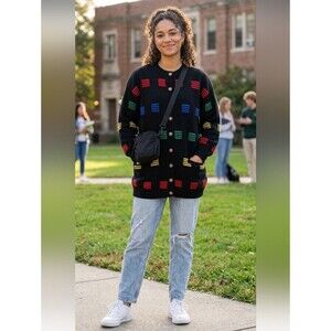 {BASLER} Vintage 90s Button-Down Wool Sweater